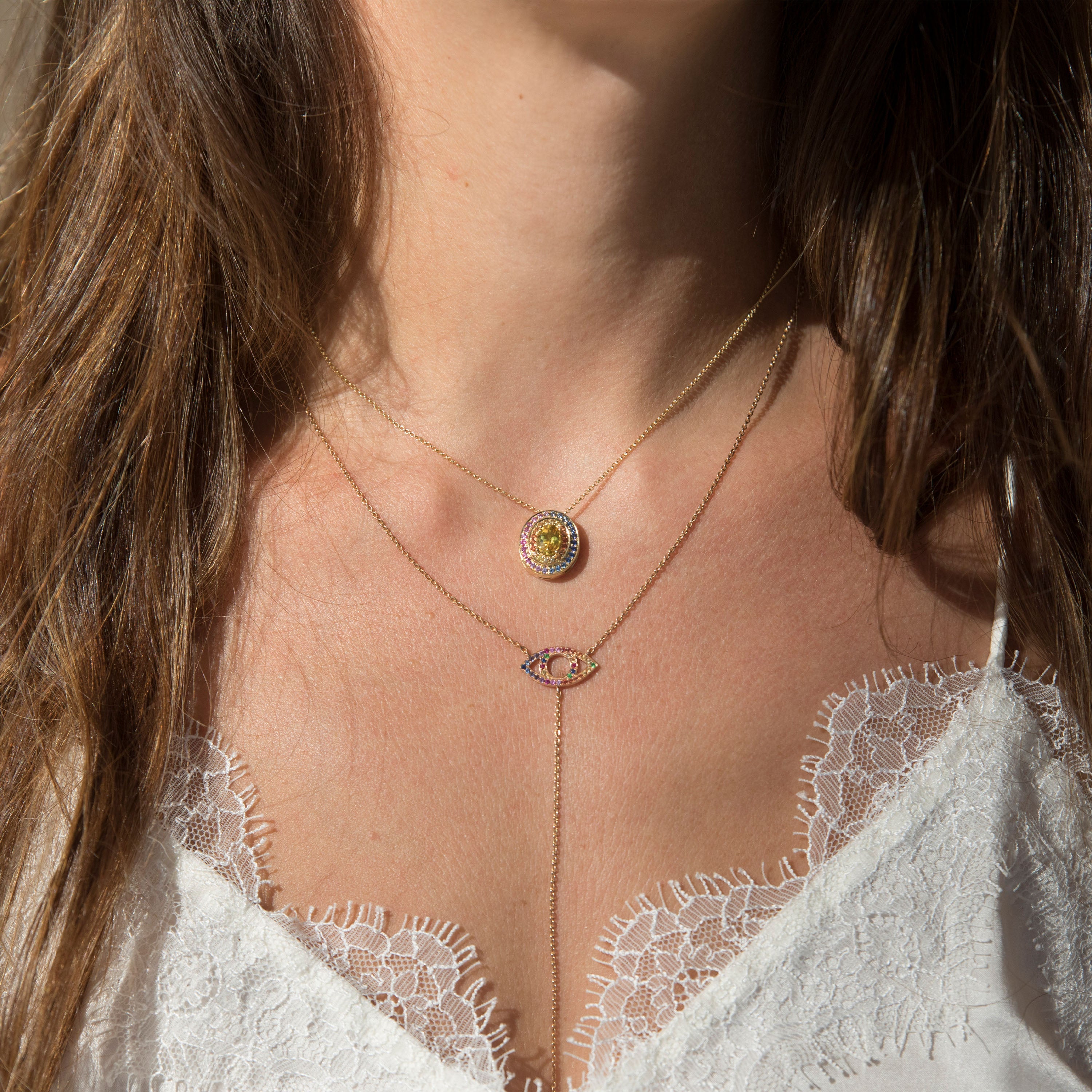 Collier Anima Œil arc-en-ciel