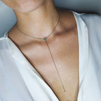 Collier Anima avec émeraude en or rose 18 carats