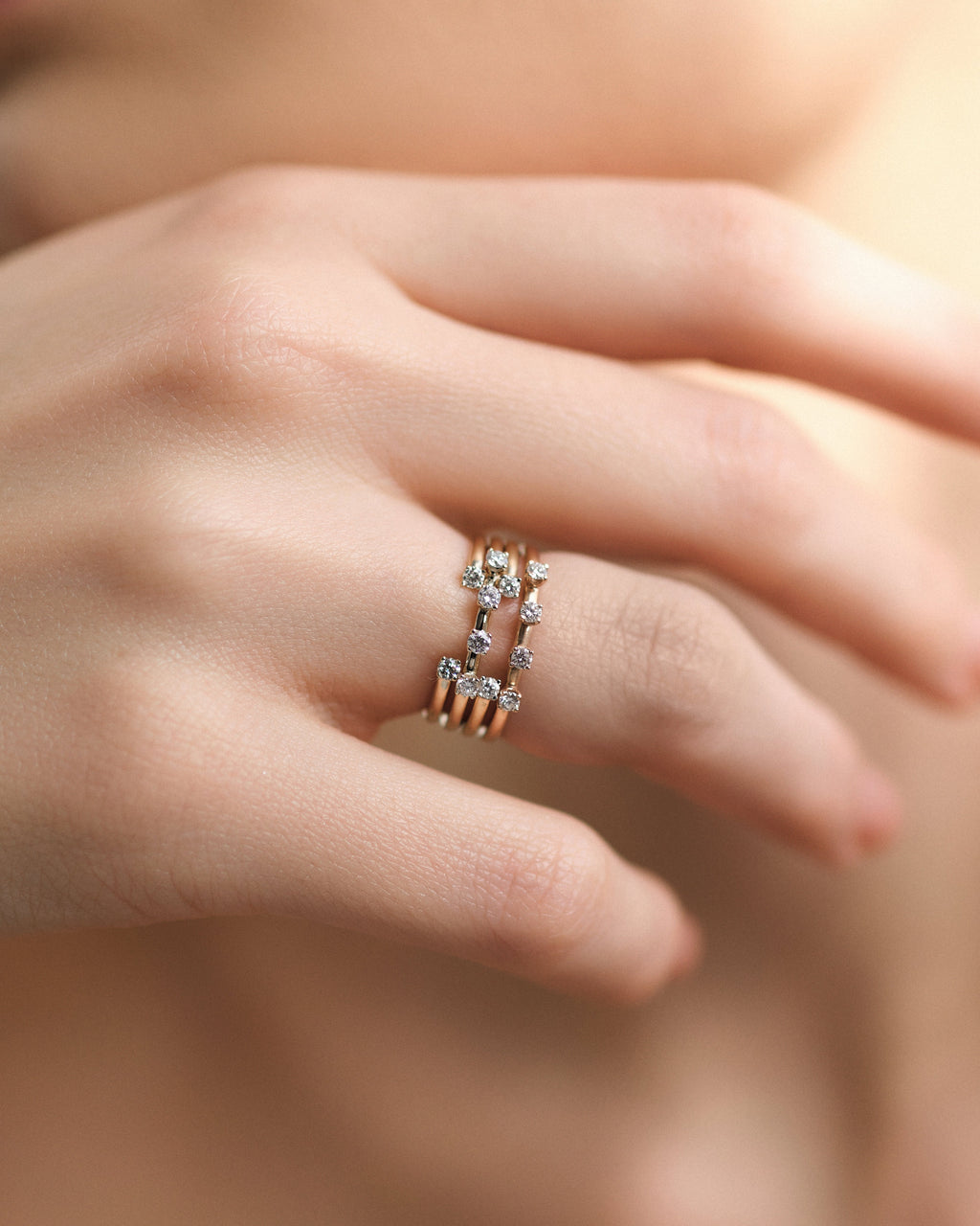 Bague Ani - quatre diamants