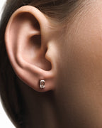 Boucle d'oreille à clou Diamant émeraude