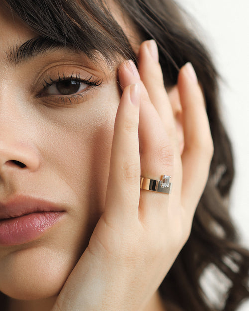 Bague Atis - diamant taille émeraude