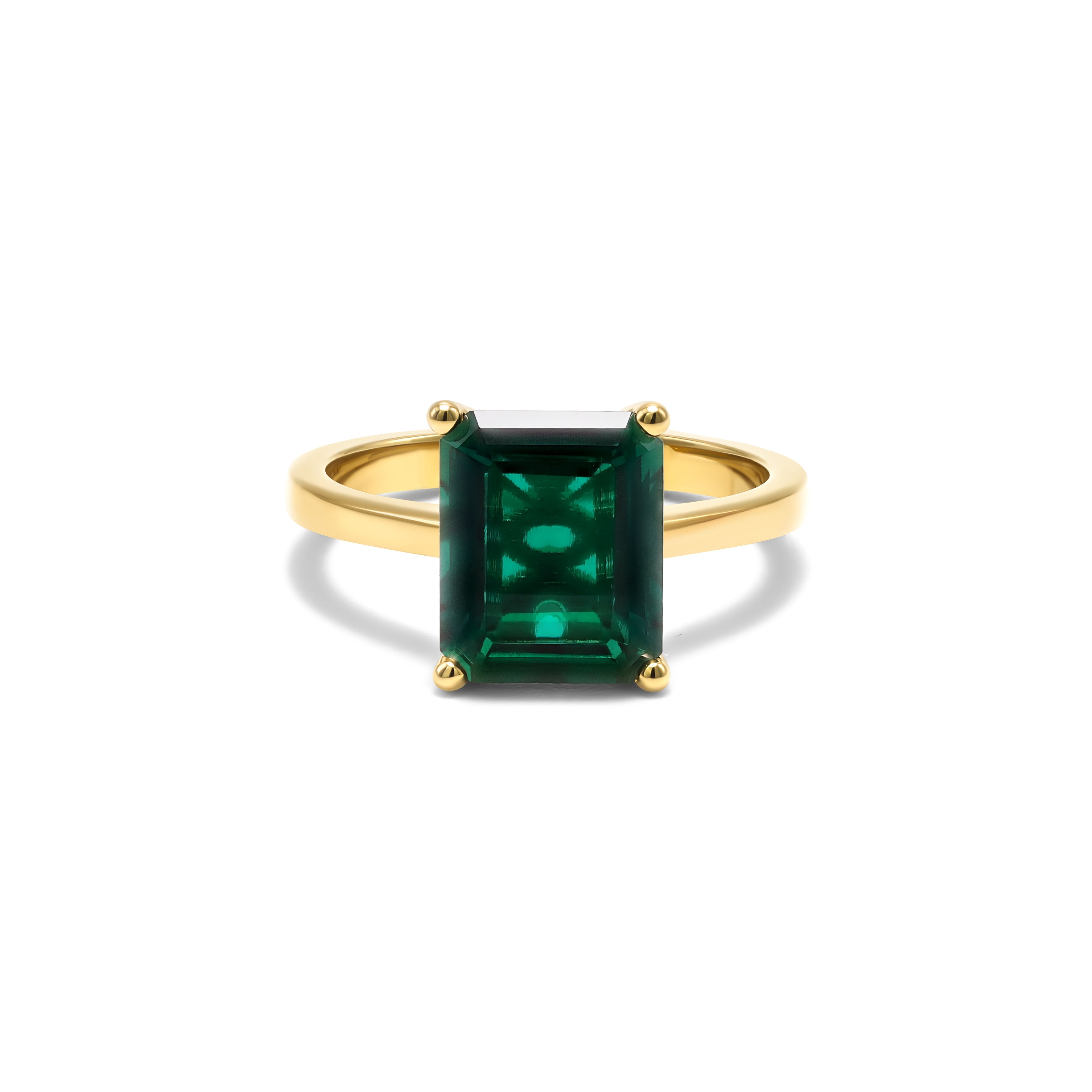 Bague solitaire Émeraude
