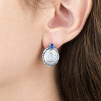 Éclipse Alice en opale bleue, aigues-marines et saphirs bleus, or blanc 18 carats