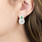 Halo en diamants et or blanc 18 carats