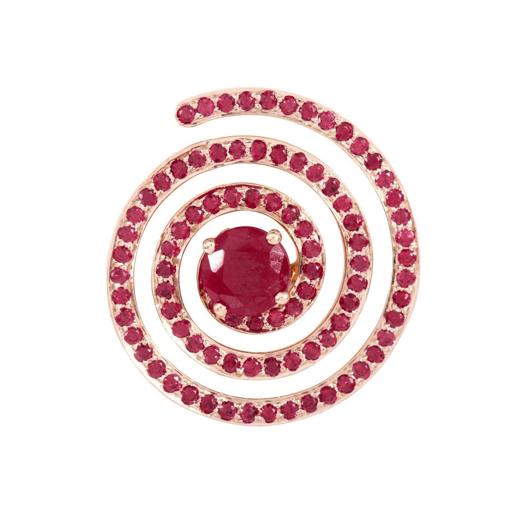 Boucle d'oreille à clou en rubis