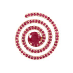 Boucle d'oreille à clou en rubis