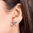 Halo Étoile arc-en-ciel en or rose 18 carats