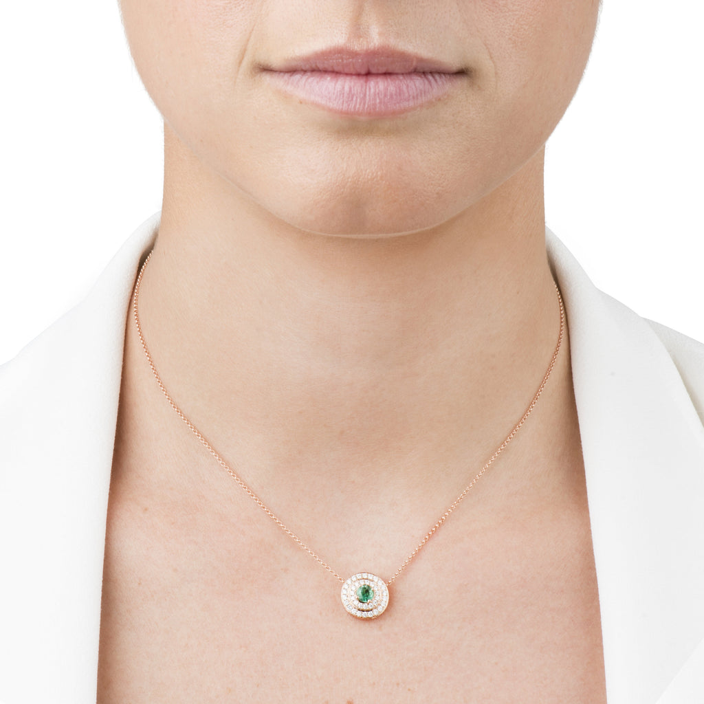 Sphère Alice en émeraude et diamants