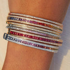 Bracelet Journey en diamants, saphirs roses et or rose 18 carats