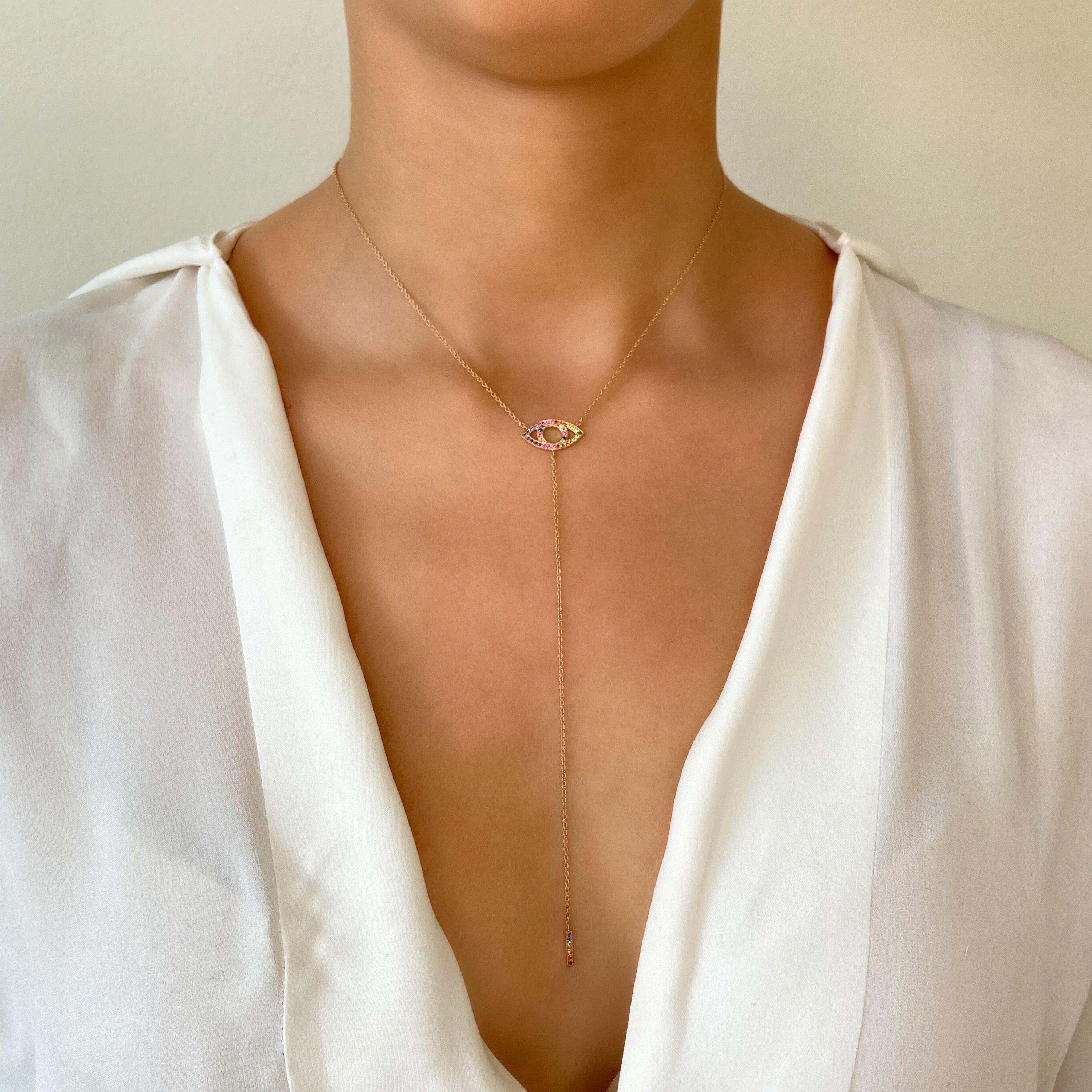 Collier Anima Œil arc-en-ciel
