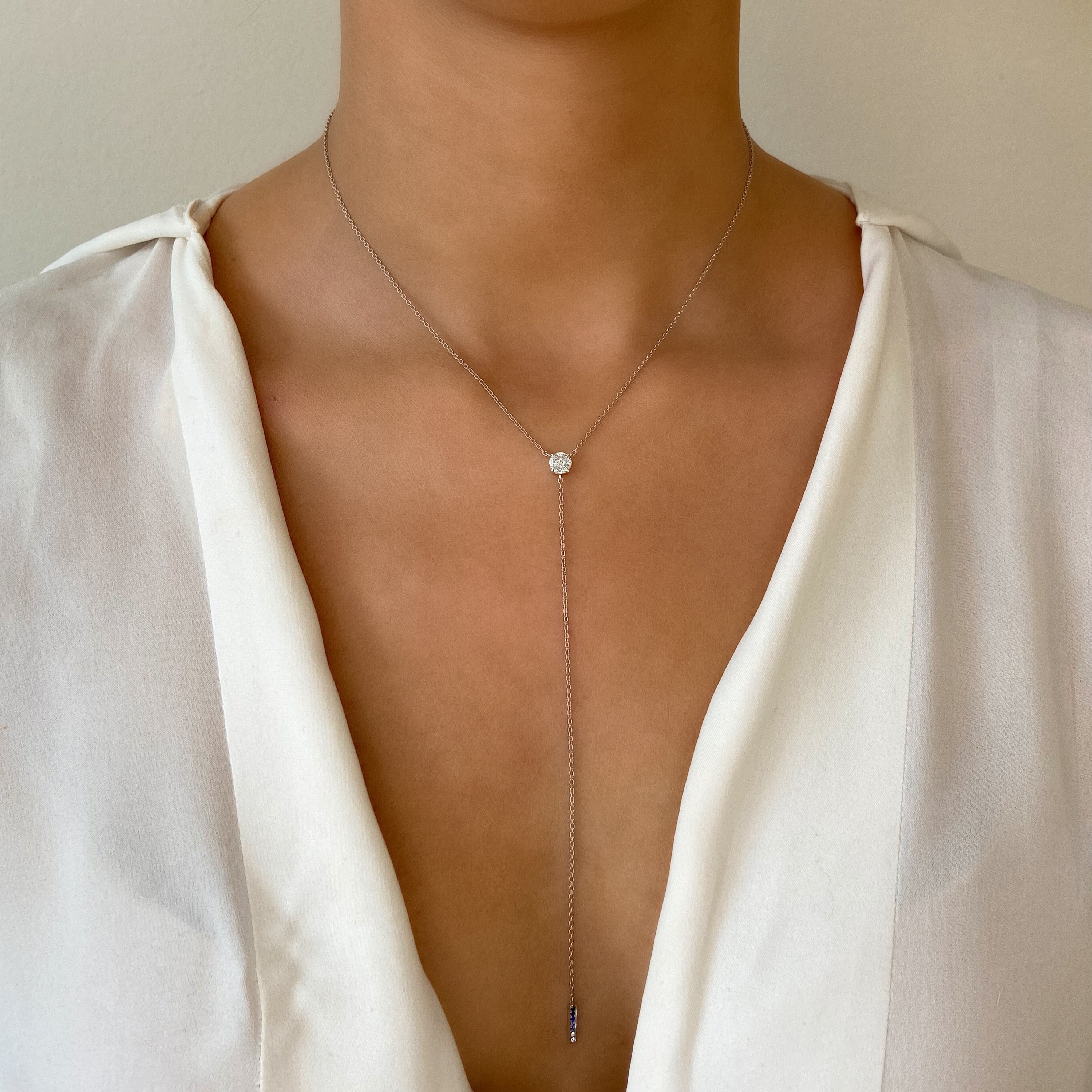 Collier Anima avec diamant rond taille pie-cut