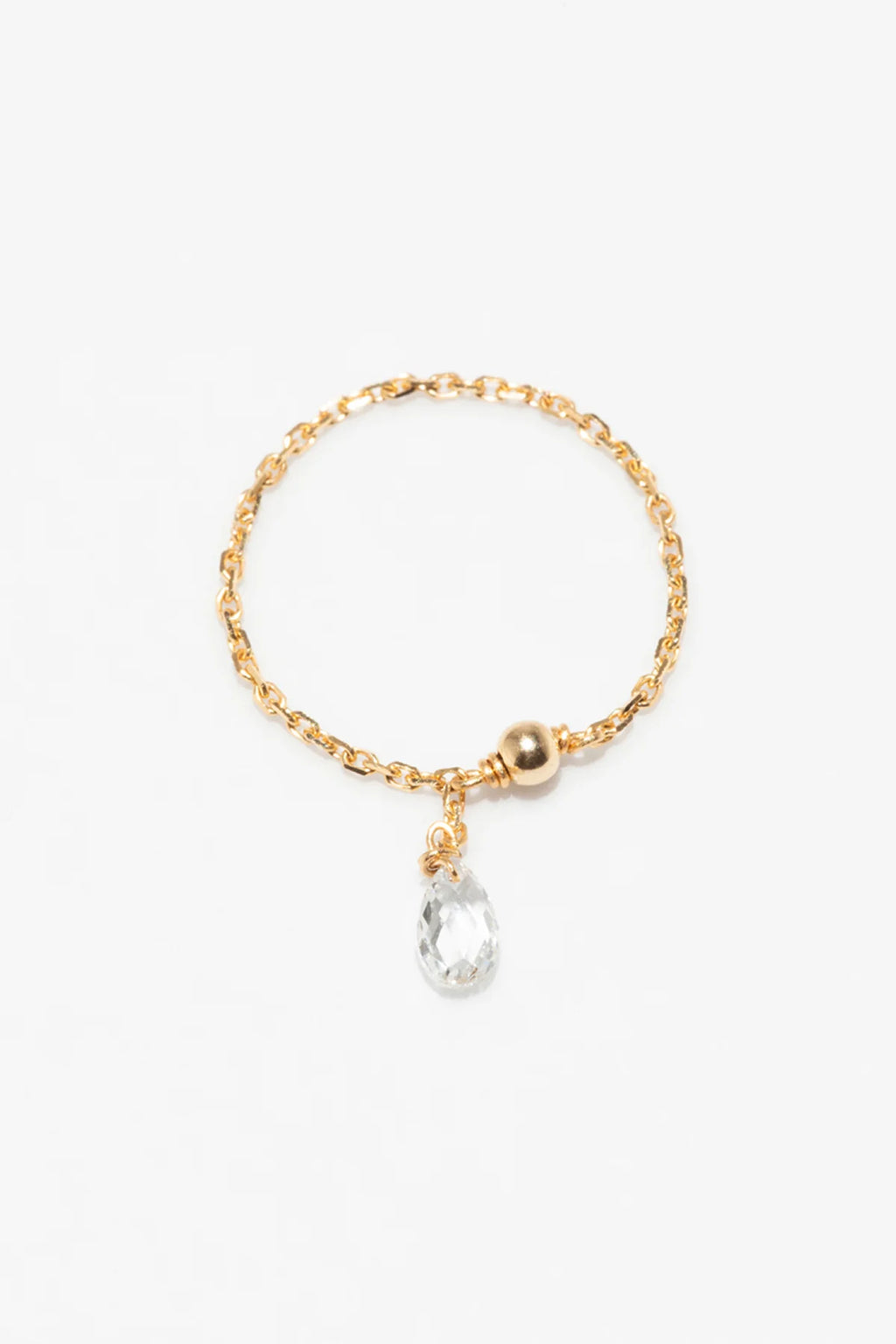 Bague chaînette pampille Mia
