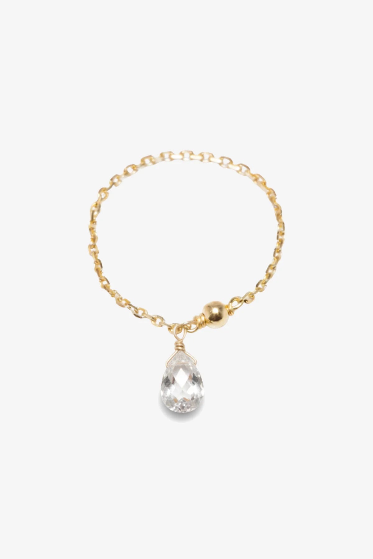 Bague chaînette pampille Mia