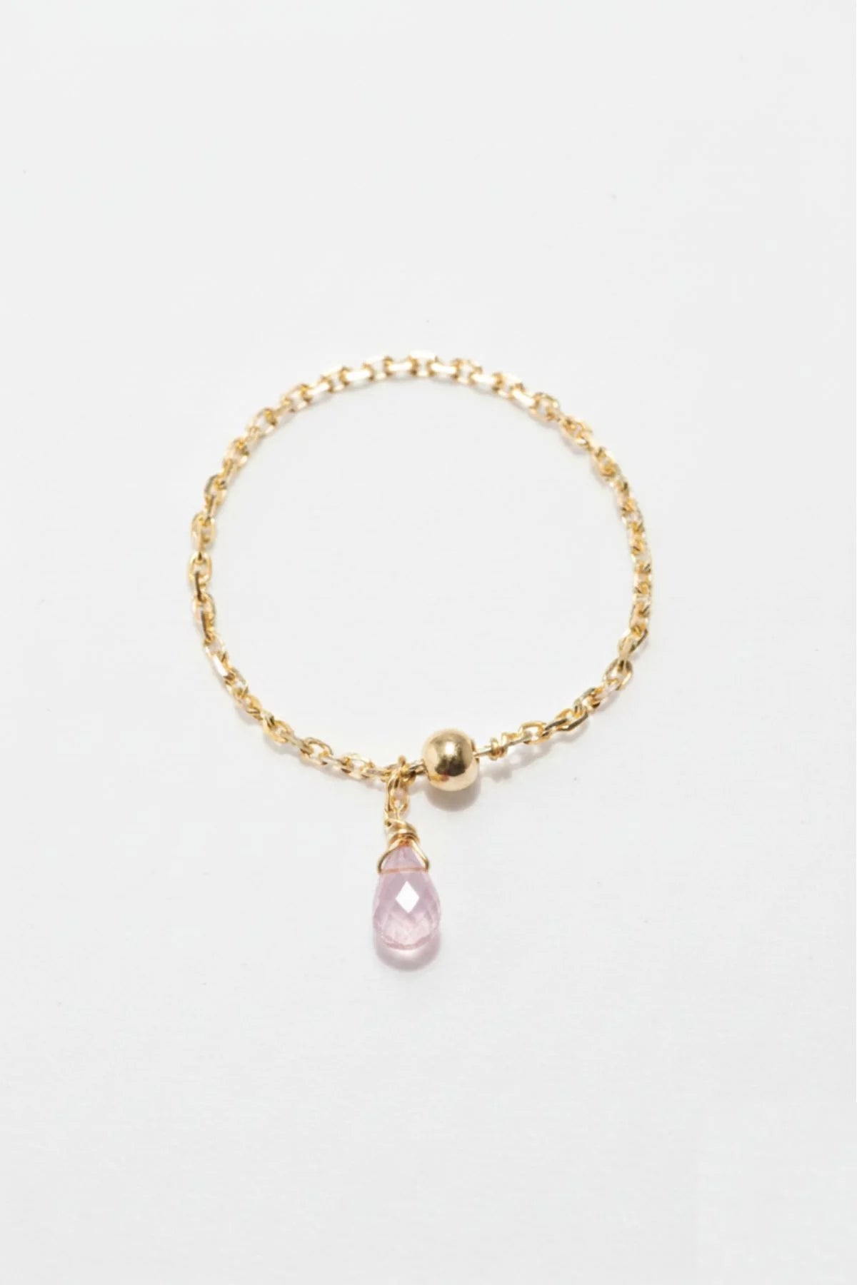 Bague chaînette pampille Mia