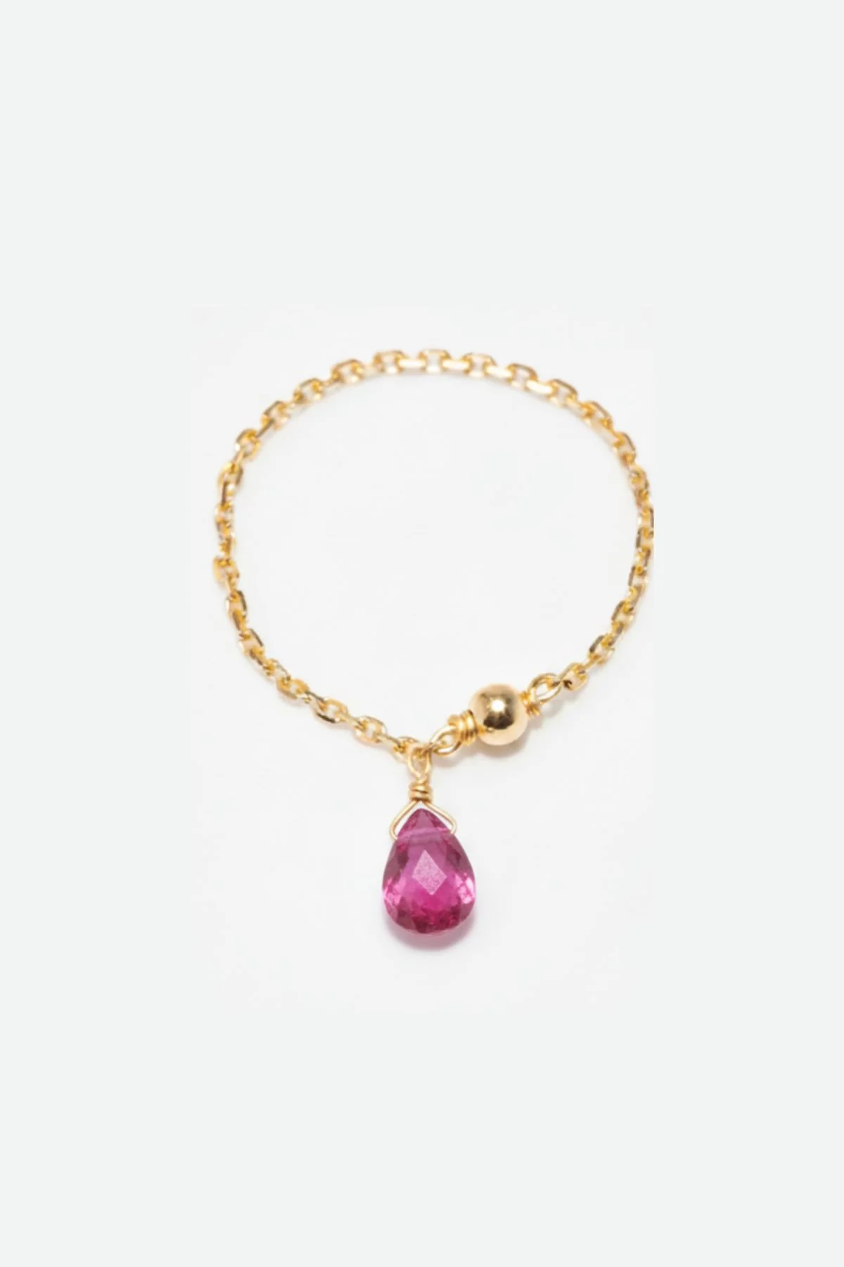 Bague chaînette pampille Mia