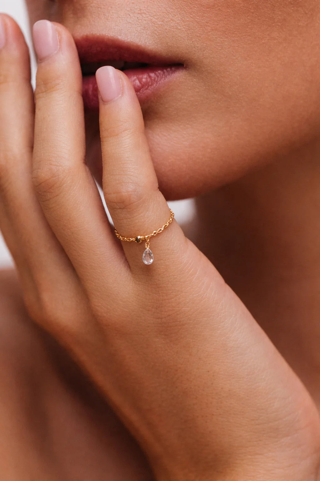Bague chaînette pampille Mia