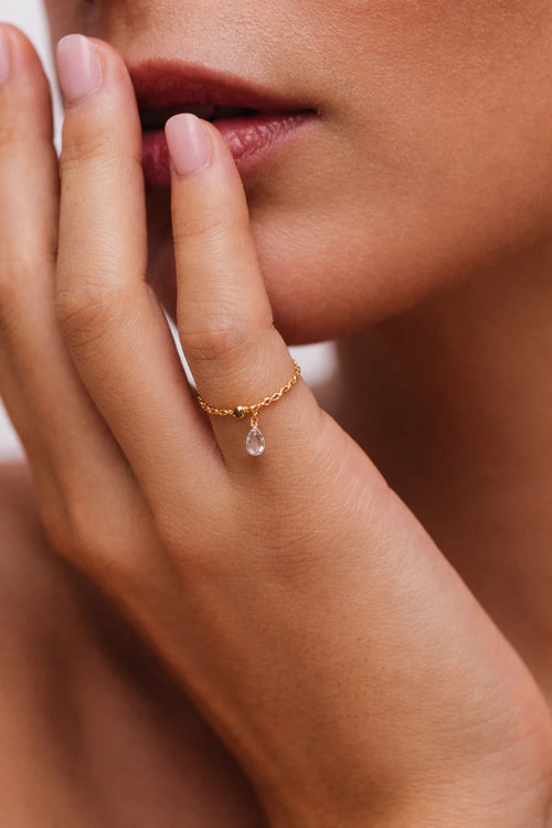 Bague chaînette pampille Mia