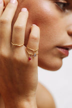 Bague chaînette pampille Mia