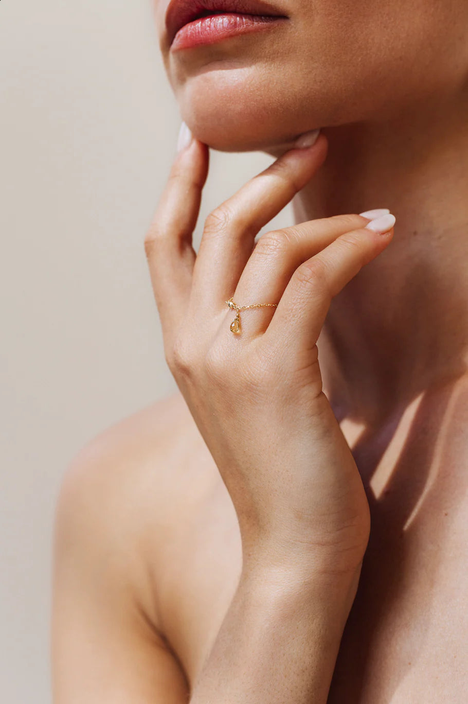 Bague chaînette pampille Mia