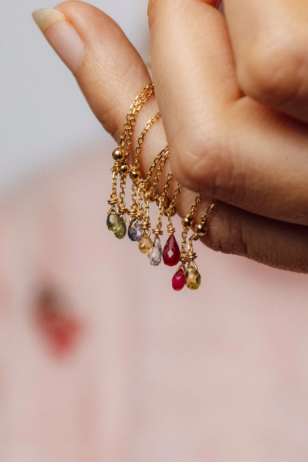 Bague chaînette pampille Mia