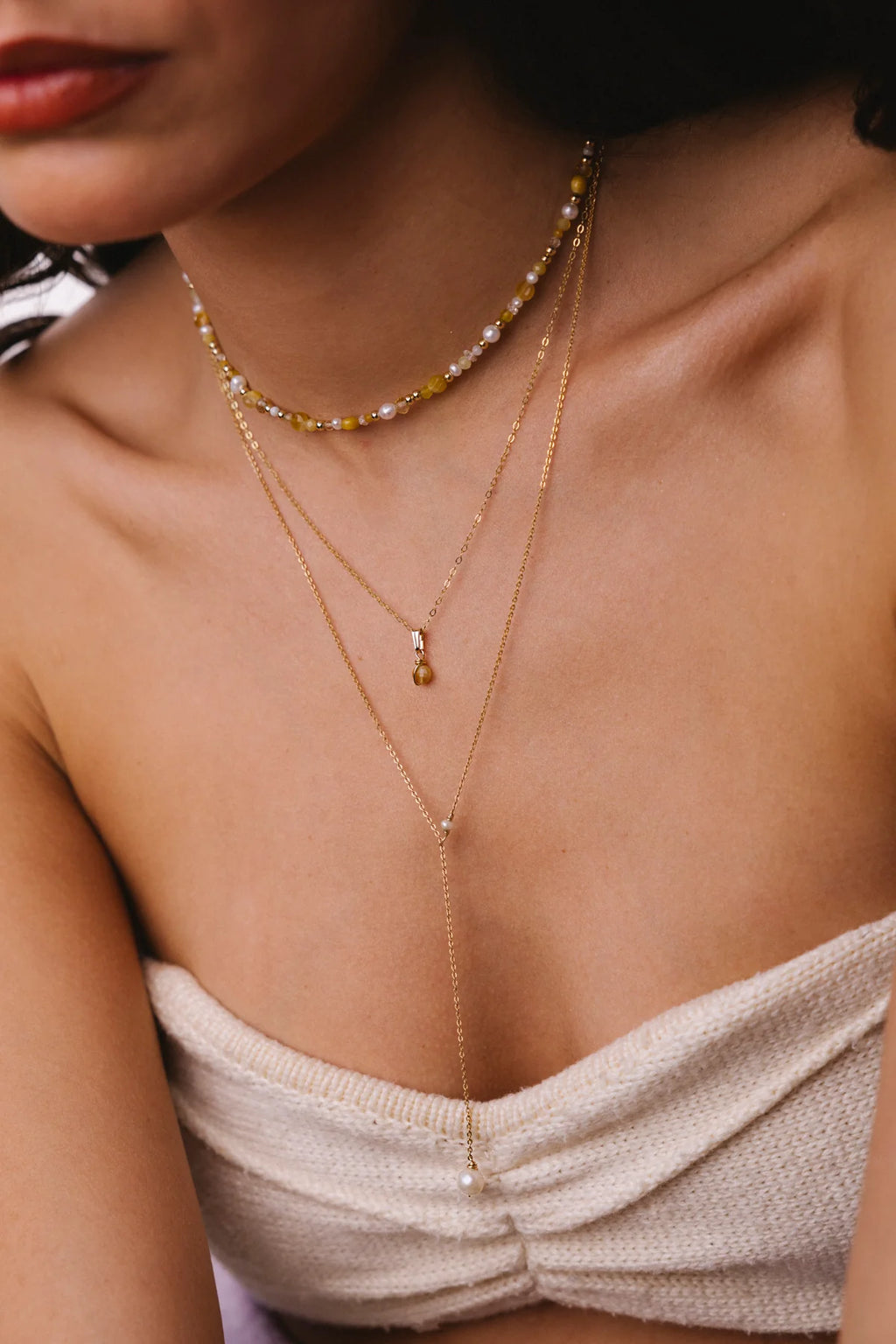Collier réglable Vice-versa en perle de culture