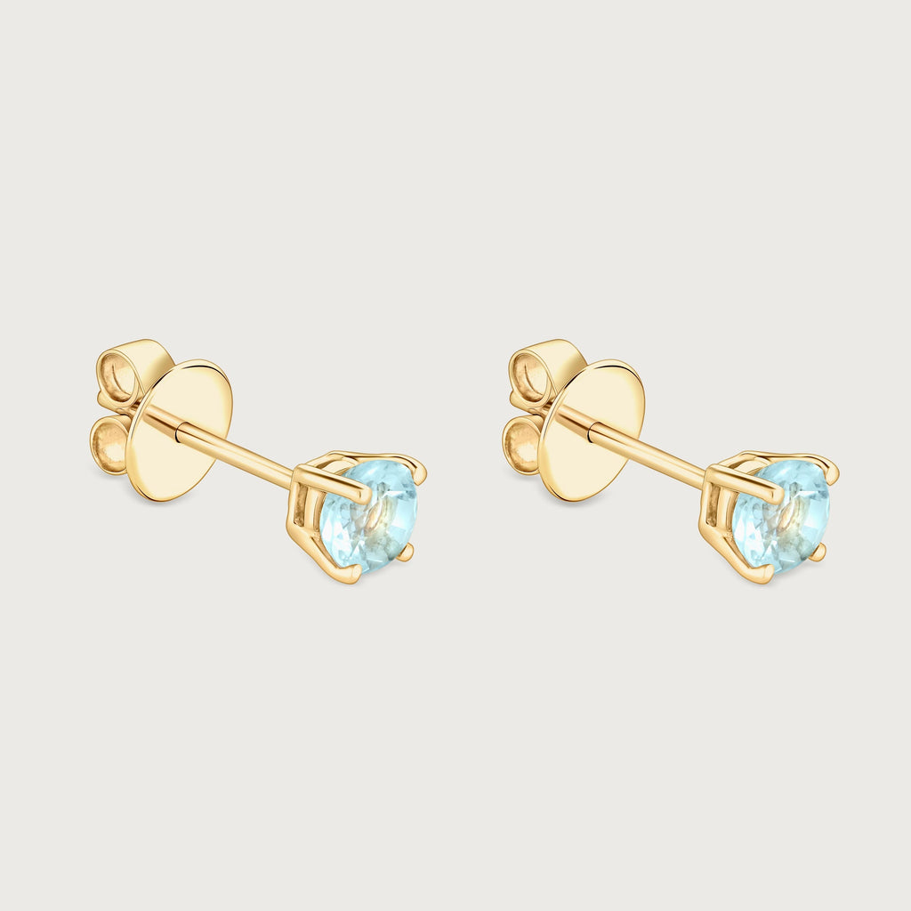 Boucle d'oreille à clou en topaze bleue, collection Amelia Windsor