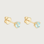 Boucle d'oreille à clou en topaze bleue, collection Amelia Windsor
