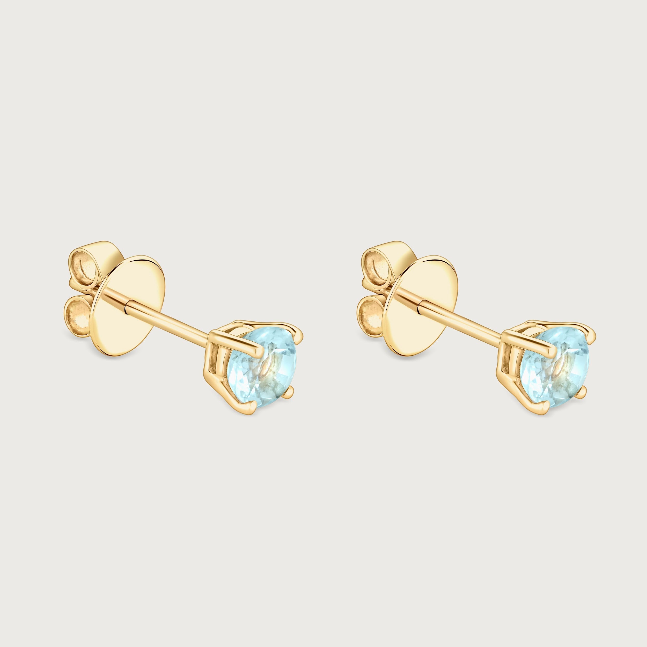 Boucle d'oreille à clou en topaze bleue, collection Amelia Windsor