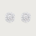 Halo en diamants et or blanc 18 carats