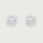Halo en diamants et or blanc 18 carats