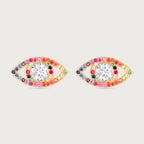 Halo Œil arc-en-ciel en or rose 18 carats