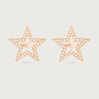 Halo Étoile en diamants et or rose 18 carats