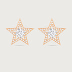 Halo Étoile en diamants et or rose 18 carats