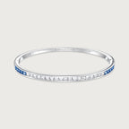 Bracelet Ortus en diamants et saphirs bleus, or blanc 18 carats