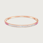 Bracelet Ortus en diamants et saphirs roses, or rose 18 carats