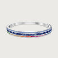 Bracelet Radiant Union arc-en-ciel en saphirs bleus et or blanc 18 carats