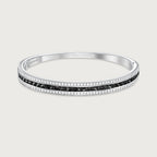 Bracelet Union en diamants noirs et blancs, or blanc 18 carats