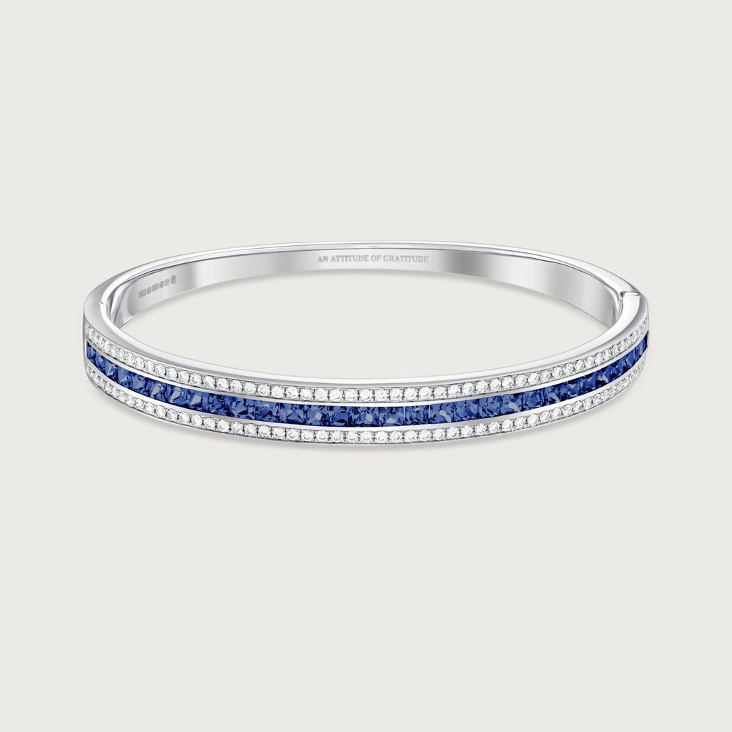 Bracelet Union en saphirs bleus et or blanc 18 carats