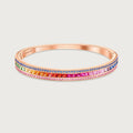 Bracelet Radiant Union arc-en-ciel en or rose 18 carats