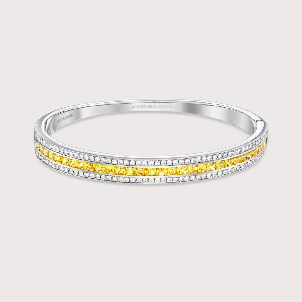 Bracelet Union en saphirs jaunes et diamants