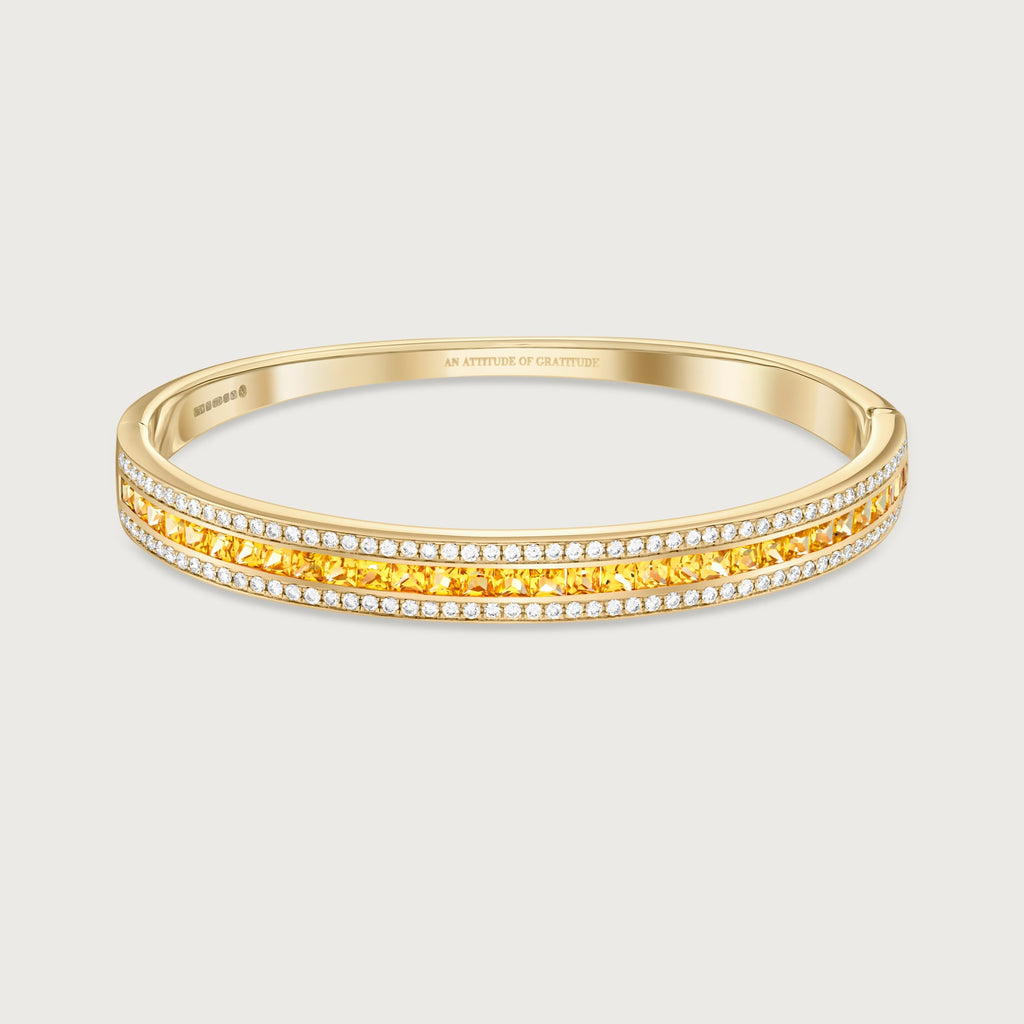 Bracelet Union en saphirs jaunes et diamants