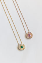 Collier et bracelet My Universe en émeraude et diamants, or jaune 18 carats