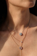 Collier et bracelet My Universe en saphirs roses et diamants, or rose 18 carats