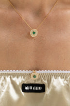 Collier et bracelet My Universe en émeraudes et saphirs roses, or rose 18 carats