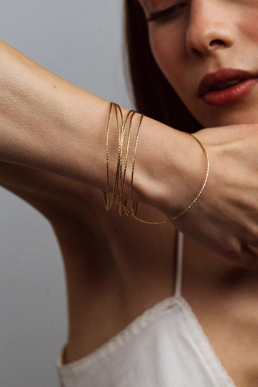 Bracelet jonc éclat - Or laminé