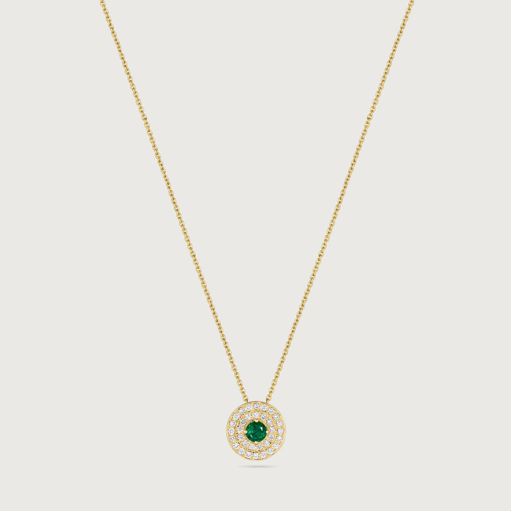 Collier et bracelet My Universe en émeraude et diamants, or jaune 18 carats