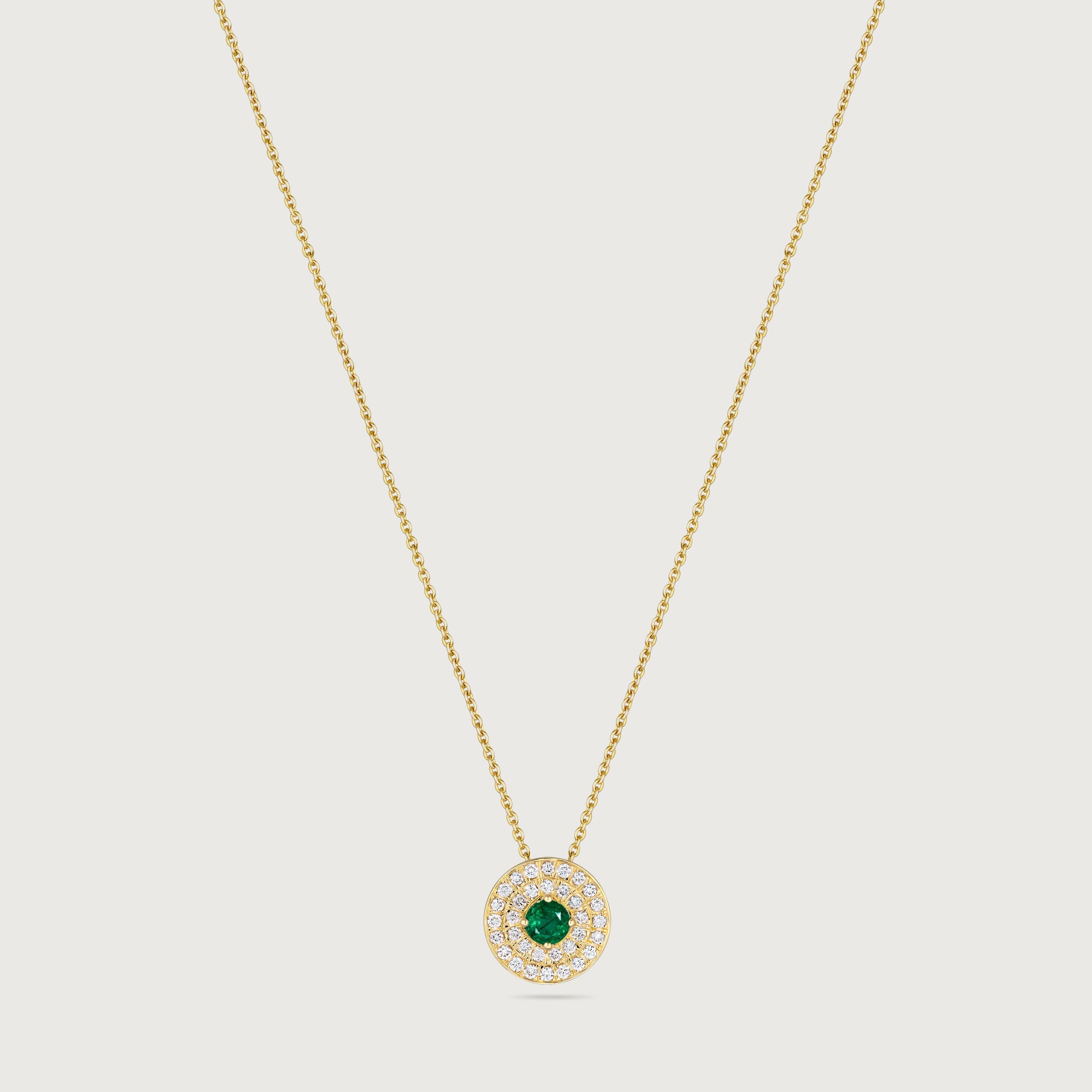 Collier et bracelet My Universe en émeraude et diamants, or jaune 18 carats