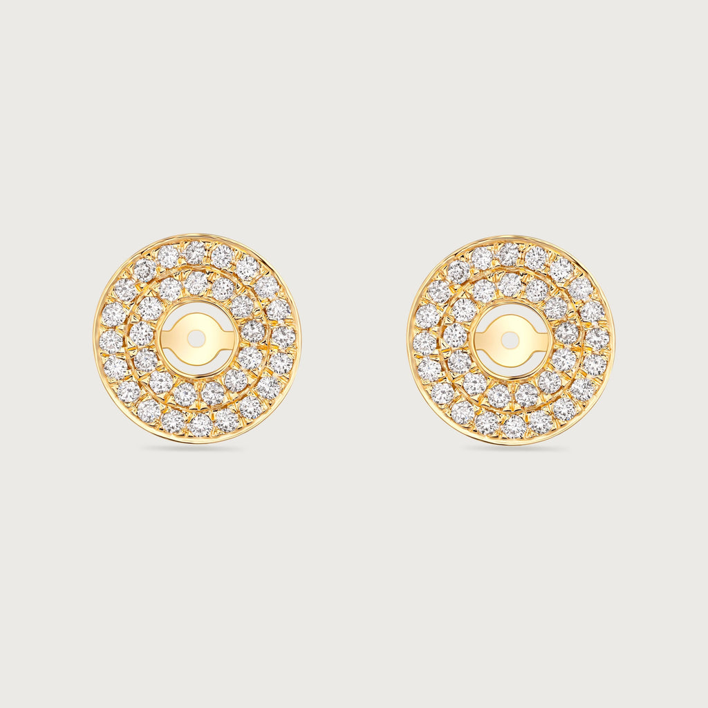 Halo My Universe double diamant, or jaune 18 carats