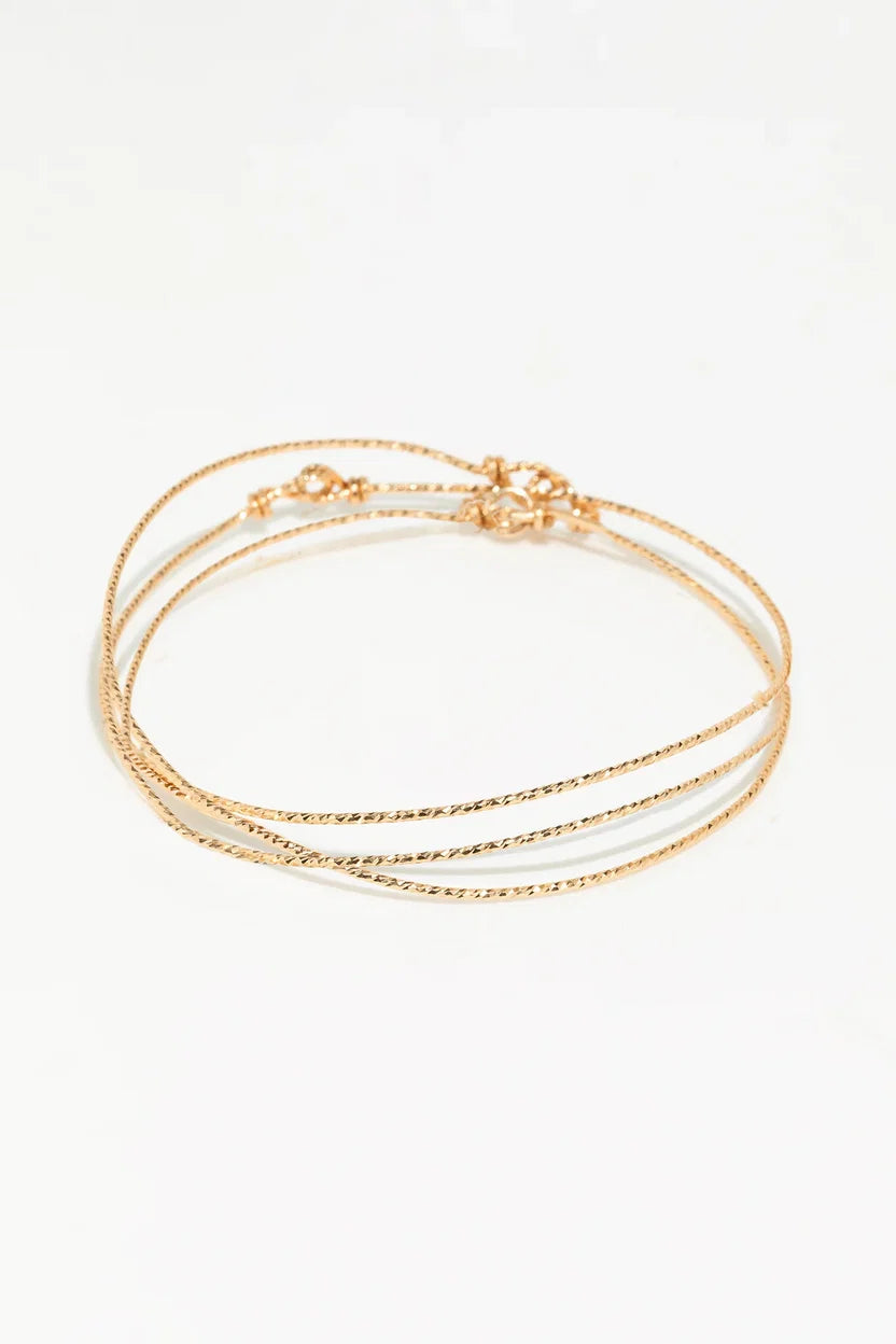 Bracelet jonc éclat - Or laminé