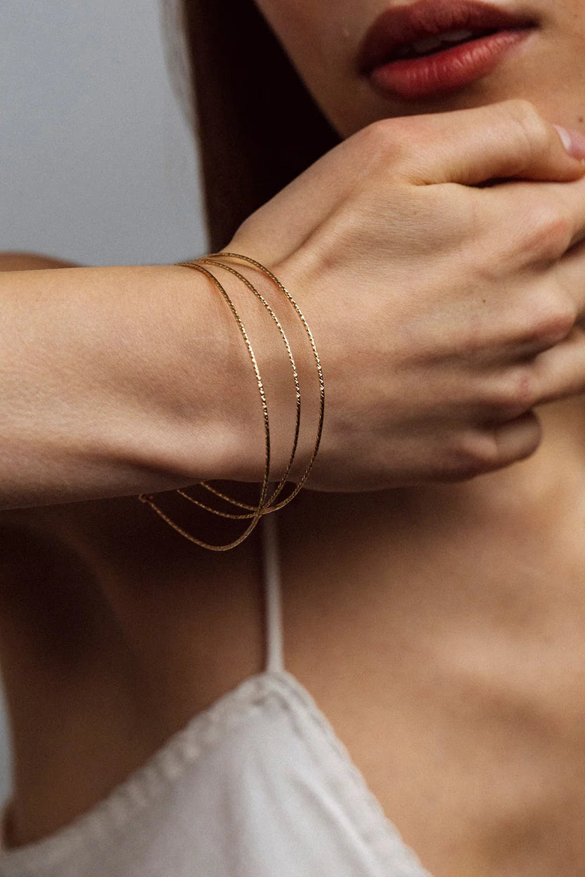 Bracelet jonc éclat - Or laminé